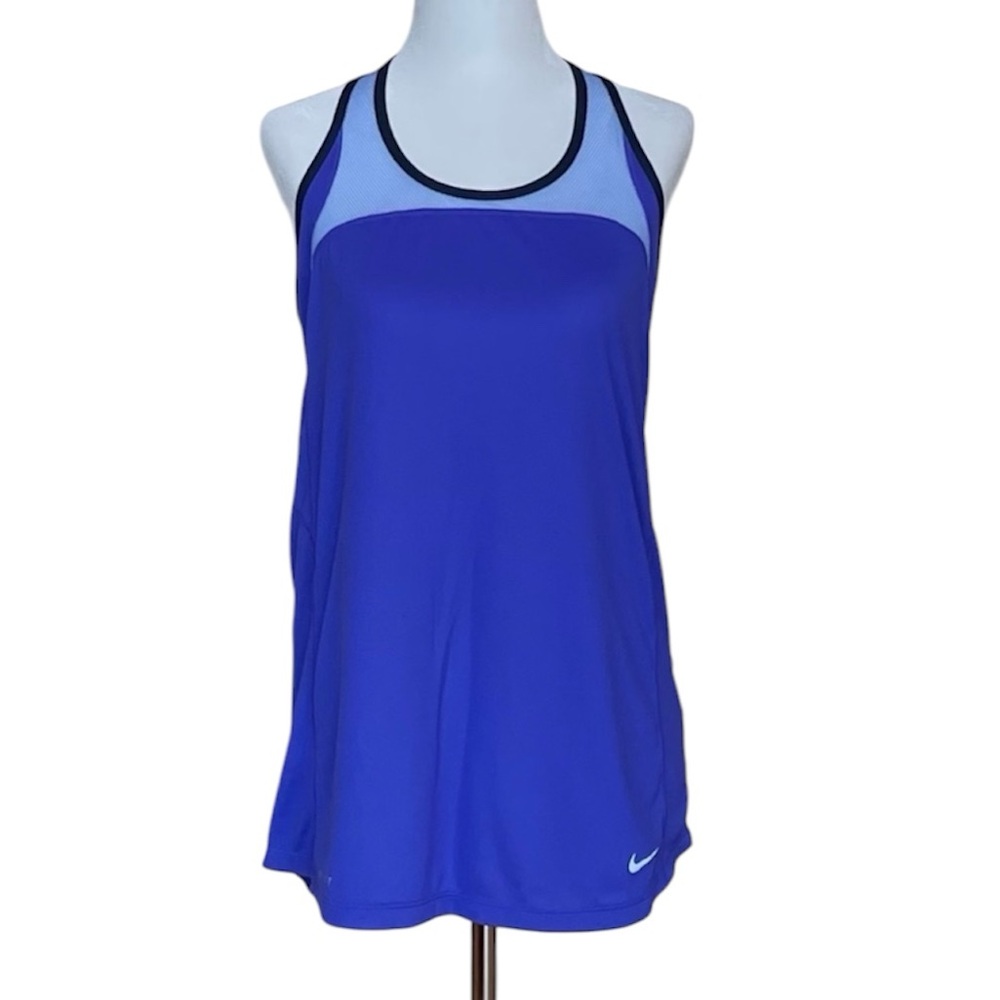 Nike Dri-FIT Mesh Accent Racerback Tank in Purple